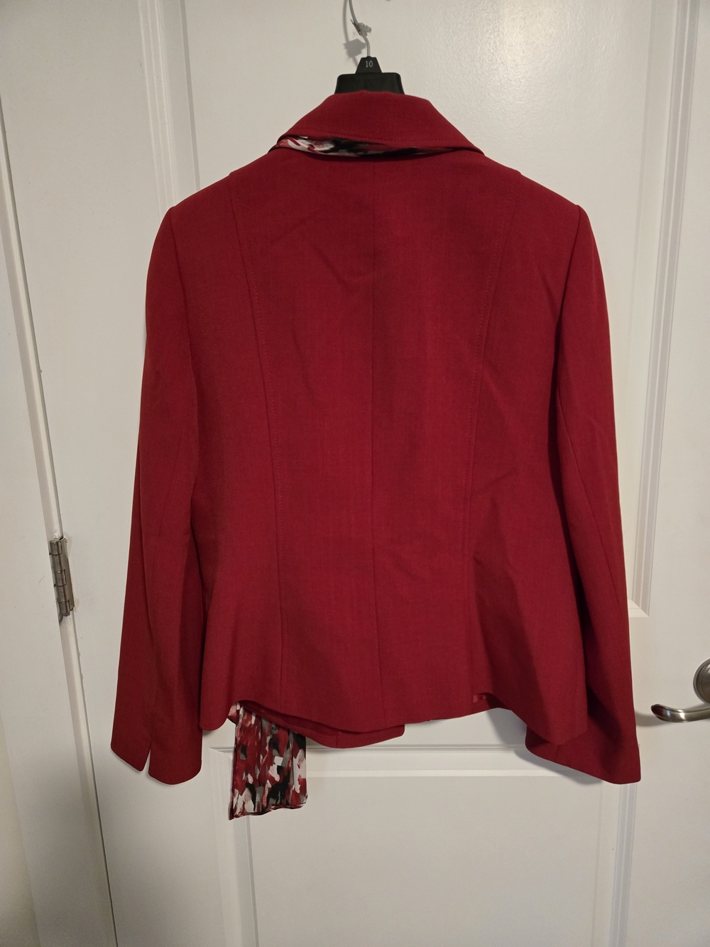 Kasper Red Women's Blazer with Printed Scarf - Picture 3 of 3
